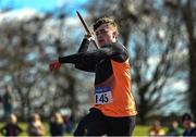 3 April 2022; Sean Carolan of Nenagh Olympic AC, Tipperary, competing in the senior men's javelin during the AAI National Spring Throws Championships at Templemore Athletics Club in Tipperary. Photo by Sam Barnes/Sportsfile