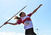 3 April 2022; Katie Kingston of Skibbereen AC, Cork, competing in the under 16 girls javelin during the AAI National Spring Throws Championships at Templemore Athletics Club in Tipperary. Photo by Sam Barnes/Sportsfile