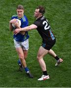 3 April 2022; Gavin Crowley of Kerry in action against Darren McHale of Mayo during the Allianz Football League Division 1 Final match between Kerry and Mayo at Croke Park in Dublin. Photo by Piaras Ó Mídheach/Sportsfile