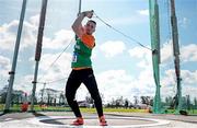 3 April 2022; Bryan Quinn of Templemore AC, Tipperary, competing in the under 18 boys hammer during the AAI National Spring Throws Championships at Templemore Athletics Club in Tipperary. Photo by Sam Barnes/Sportsfile