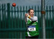 3 April 2022; Amy Dwyer of Templemore AC, Tipperary, competing in the O35-49 women's hammer during the AAI National Spring Throws Championships at Templemore Athletics Club in Tipperary. Photo by Sam Barnes/Sportsfile