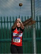 3 April 2022; Muireann McBride of Lifford Strabane AC, Donegal, competing in the under 16 girls hammer during the AAI National Spring Throws Championships at Templemore Athletics Club in Tipperary. Photo by Sam Barnes/Sportsfile