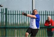 3 April 2022; Stephen Fee of Lusk AC, Dublin, competing in the O35-49 men's hammer during the AAI National Spring Throws Championships at Templemore Athletics Club in Tipperary. Photo by Sam Barnes/Sportsfile