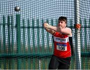 3 April 2022; Brendan O'Donnell of Lifford Strabane AC, Donegal, competing in the senior men's hammer during the AAI National Spring Throws Championships at Templemore Athletics Club in Tipperary. Photo by Sam Barnes/Sportsfile