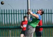 3 April 2022; Mark O'Brien of Templemore AC, Tipperary competing in the Senior men's hammer during the AAI National Spring Throws Championships at Templemore Athletics Club in Tipperary. Photo by Sam Barnes/Sportsfile