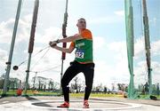 3 April 2022; Bryan Quinn of Templemore AC, Tipperary, competing in the under 18 boys hammer during the AAI National Spring Throws Championships at Templemore Athletics Club in Tipperary. Photo by Sam Barnes/Sportsfile