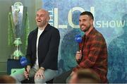 11 April 2022; LOITV pundits Alan Keane, left, and Gavin Peers during the The LOI Show at Riverside Hotel in Sligo. Photo by Ramsey Cardy/Sportsfile