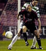 16 April 2004; Tony Grant, Bohemians, in action against Jason McGuinness, Shamrock Rovers. eircom league, Premier Division, Bohemians v Shamrock Rovers, Dalymount Park, Dublin. Picture credit; David Maher / SPORTSFILE *EDI*