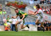 4 August 2013; Conor Keane, Kerry, in action against Christopher Morris, Tyrone. Electric Ireland GAA Football All-Ireland Minor Championship, Quarter-Final, Kerry v Tyrone, Croke Park, Dublin. Photo by Sportsfile