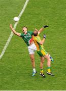 4 August 2013; Aidan O'Shea, Mayo, in action against Neil Gallagher, Donegal. GAA Football All-Ireland Senior Championship, Quarter-Final, Mayo v Donegal, Croke Park, Dublin. Picture credit: Dáire Brennan / SPORTSFILE