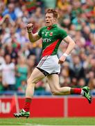 4 August 2013; Donal Vaughan, Mayo, celebrates after scoring his side's second goal. GAA Football All-Ireland Senior Championship, Quarter-Final, Mayo v Donegal, Croke Park, Dublin. Photo by Sportsfile
