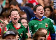 4 August 2013; Mayo fans celebrate during the game. GAA Football All-Ireland Senior Championship, Quarter-Final, Mayo v Donegal, Croke Park, Dublin. Photo by Sportsfile