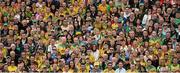 4 August 2013; Anxious looking Donegal supporters in the Hogan Stand during the first half. GAA Football All-Ireland Senior Championship, Quarter-Final, Mayo v Donegal, Croke Park, Dublin. Picture credit: Ray McManus / SPORTSFILE