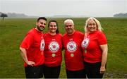 14 April 2022; The Operation Transformation leaders were on hand to launch the Athletics Ireland Race Series sponsored by Sports Travel International which takes place in the Phoenix Park in May, June, and July. Operation transformation leaders, from left, Stefano Sweetman, Katie Jones, John Ryan and Kathleen Hurley-Mullins were in attendance at the launch of Athletics Ireland race series sponsored by Sports Travel International at Phoenix Park in Dublin. Photo by Harry Murphy/Sportsfile