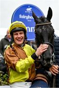17 April 2022; Jockey Paul Townend and Galopin Des Champs after winning the BoyleSports Gold Cup Novice Steeplechase during day two of the Fairyhouse Easter Festival at the Fairyhouse Racecourse in Ratoath, Meath. Photo by Seb Daly/Sportsfile