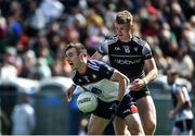 17 April 2022; Alan Campbell of New York in action against Alan Reilly of Sligo during the Connacht GAA Football Senior Championship Quarter-Final match between New York and Sligo at Gaelic Park in New York, USA. Photo by Daire Brennan/Sportsfile