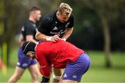 19 April 2022; John Hodnett, left, and Craig Casey during a Munster rugby squad training session at the University of Limerick in Limerick. Photo by Brendan Moran/Sportsfile