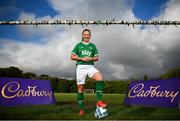20 April 2022; Cadbury have unveiled Republic of Ireland Women’s National Team captain, Katie McCabe, as a brand ambassador to launch a new campaign dedicated to supporting Irish women’s grassroots football, ‘Become a Supporter and a Half’. Buy a Cadbury Dairy Milk exclusively in participating Spar stores nationwide until 5th May 2022 and Cadbury will donate up to €50,000 to grassroots women’s football supporting clubs to make upgrades to facilities where they’re needed most. Photo by Stephen McCarthy/Sportsfile