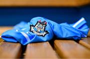 7 April 2022; A detailed view of the Dublin jersey during Dublin Hurling Squad Portraits at Parnell Park in Dublin. Photo by Sam Barnes/Sportsfile