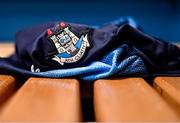 7 April 2022; A detailed view of the Dublin goalkeeper jersey during Dublin Hurling Squad Portraits at Parnell Park in Dublin. Photo by Sam Barnes/Sportsfile