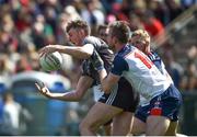 17 April 2022; Barry Gorman of Sligo in action against Jonathan Glynn of New York during the Connacht GAA Football Senior Championship Quarter-Final match between New York and Sligo at Gaelic Park in New York, USA. Photo by Daire Brennan/Sportsfile