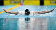 19 April 2022; Paddy Johnston of Ards competes in the boys 200m Butterfly final during the Swim Ireland Open Championships at National Aquatic Centre at the Sport Ireland Campus in Dublin. Photo by Eóin Noonan/Sportsfile