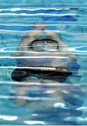 19 April 2022; Paddy Johnston of Ards competes in the Boys 50m Backstroke final during the Swim Ireland Open Championships at National Aquatic Centre at the Sport Ireland Campus in Dublin. Photo by Eóin Noonan/Sportsfile