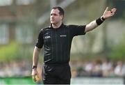 17 April 2022; Referee Martin McNally during the Connacht GAA Football Senior Championship Quarter-Final match between London and Leitrim at McGovern Park in Ruislip, London, England. Photo by Sam Barnes/Sportsfile