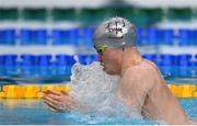 21 April 2022; Uiseann Cooke of Tuam SC competing in his Boys 50 metre breaststroke heat during the Swim Ireland Open Championships at the National Aquatic Centre, on the Sport Ireland Campus, in Dublin. Photo by Seb Daly/Sportsfile