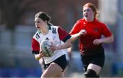 21 April 2022; Sorcha Ryan of Midlands during the Leinster Rugby Under 18 Sarah Robinson Cup Final Round match between Midlands and North East at Energia Park in Dublin. Photo by Brendan Moran/Sportsfile