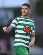 22 April 2022; Lee Grace of Shamrock Rovers celebrates his side's second goal during the SSE Airtricity League Premier Division match between Bohemians and Shamrock Rovers at Dalymount Park in Dublin. Photo by Stephen McCarthy/Sportsfile
