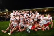 22 April 2022; Tyrone players celebrate with the cup after the EirGrid Ulster GAA Football U20 Championship Final match between Cavan and Tyrone at Brewster Park in Enniskillen, Fermanagh. Photo by David Fitzgerald/Sportsfile