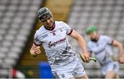 23 April 2022; Joseph Cooney of Galway celebrates after scoring his side's second goal during the Leinster GAA Hurling Senior Championship Round 2 match between Galway and Westmeath at Pearse Stadium in Galway. Photo by Seb Daly/Sportsfile