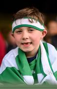 23 April 2022; Limerick supporter Conor O'Callaghan, age 7, from Croagh, before the Munster GAA Hurling Senior Championship Round 2 match between Limerick and Waterford at TUS Gaelic Grounds in Limerick. Photo by Stephen McCarthy/Sportsfile