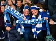 23 April 2022; Waterford supporters Aoife, left, and Shelly Phelan, from Waterford City, before the Munster GAA Hurling Senior Championship Round 2 match between Limerick and Waterford at TUS Gaelic Grounds in Limerick. Photo by Stephen McCarthy/Sportsfile