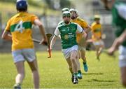 24 April 2022; Oisin Farry of Fermanagh in action against Adam O'Brien of Leitrim during the Electric Ireland Celtic Challenge Round 3 match between Leitrim and Fermanagh at Avant Money Páirc Seán Mac Diarmada, Carrick-on-Shannon in Leitrim. Photo by Oliver McVeigh/Sportsfile