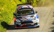 24 April 2022; Seamus Leonard and John McCaffrey in their Ford Fiesta Rally2 in the Monaghan Stages Rally Round 3 of the National Rally Championship in Monaghan. Photo by Philip Fitzpatrick/Sportsfile