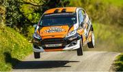 24 April 2022; Matthew Boyle and Gary Byrne in their Ford Fiesta in the Monaghan Stages Rally Round 3 of the National Rally Championship in Monaghan. Photo by Philip Fitzpatrick/Sportsfile