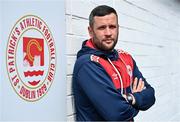 27 April 2022; St Patrick's Athletic manager Tim Clancy stands for a portrait before a St Patrick's Athletic Media Conference at Richmond Park in Dublin. Photo by Sam Barnes/Sportsfile