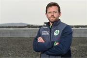 28 April 2022; Ireland women's head coach Ed Joyce stands for a portrait during the Ireland’s International Cricket Season Launch at HBV Studios in Dublin. Photo by Sam Barnes/Sportsfile