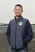 28 April 2022; Ireland men's head coach Heinrich Malan stands for a portrait during the Ireland’s International Cricket Season Launch at HBV Studios in Dublin. Photo by Sam Barnes/Sportsfile