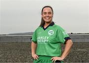 28 April 2022; Ireland captain Laura Delany stands for a portrait during the Ireland’s International Cricket Season Launch at HBV Studios in Dublin. Photo by Sam Barnes/Sportsfile