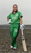 28 April 2022; Ireland captain Laura Delany stands for a portrait during the Ireland’s International Cricket Season Launch at HBV Studios in Dublin. Photo by Sam Barnes/Sportsfile