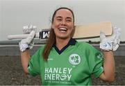 28 April 2022; Ireland captain Laura Delany stands for a portrait during the Ireland’s International Cricket Season Launch at HBV Studios in Dublin. Photo by Sam Barnes/Sportsfile