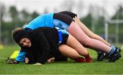 30 April 2022; Participants take part in an agility exercise during the 2022 ZuCar Gaelic4Teens Festival Day at the GAA National Games Development Centre in Abbotstown, Dublin. Photo by Sam Barnes/Sportsfile