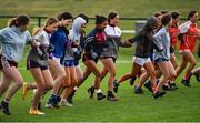 30 April 2022; Participants take part in a teamwork exercise during the 2022 ZuCar Gaelic4Teens Festival Day at the GAA National Games Development Centre in Abbotstown, Dublin. Photo by Sam Barnes/Sportsfile