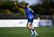 26 April 2022; Adam Verdon of UCD during the Collingwood Cup Final match between UCD and Queens University Belfast at Oriel Park in Dundalk, Louth. Photo by Ben McShane/Sportsfile