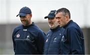 1 May 2022; Kildare manager Glenn Ryan, centre, with selectors Dermot Earley, left, and Johnny Doyle before the Leinster GAA Football Senior Championship Quarter-Final match between Kildare and Louth at O'Connor Park in Tullamore, Offaly. Photo by Seb Daly/Sportsfile