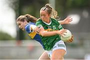 7 May 2022; Paris McCarthy of Kerry in action against Maria Curley of Tipperary during the TG4 Munster Senior Ladies Football Championship Semi-Final match between Tipperary and Kerry at Páirc Ui Rinn in Cork. Photo by Stephen McCarthy/Sportsfile