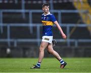 11 May 2022; Sam O'Farrell of Tipperary leaves the pitch after he was sent off during the Electric Ireland Munster GAA Minor Hurling Championship Final match between Tipperary and Clare at TUS Gaelic Grounds in Limerick. Photo by Piaras Ó Mídheach/Sportsfile